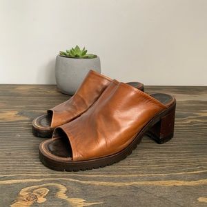 Vintage Arnold Churgin leather mules
